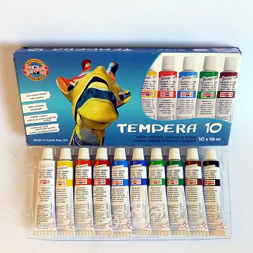 Temperové barvy 10 ks sada žirafa
