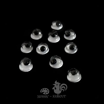 Oči kulaté 4 mm / 10 ks