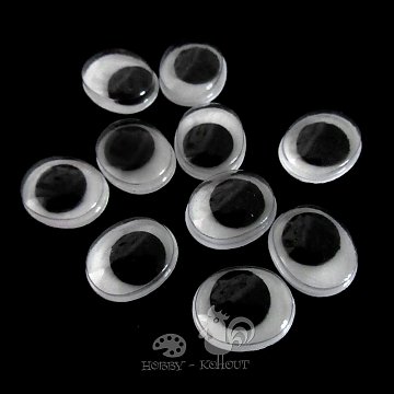 Oči oválné 12 mm / 10 ks