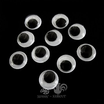 Oči kulaté 12 mm / 10 ks