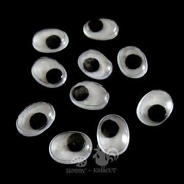 Oči oválné 10 mm / 10 ks