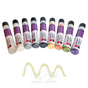 Kontury na hedvábí a textil Marabu 25 ml - bezbarvá