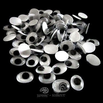 Oči oválné 10 mm / 100 ks
