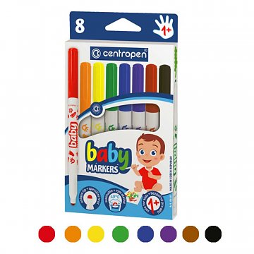 Popisovače Centropen baby 8 ks vypratelné