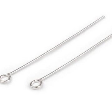 Ketlovací jehly 5 cm / 20 ks stříbrné