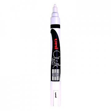 Křídový popisovač UNI chalk na tabule 1,3 mm - bílý