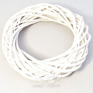 Věnec z proutí bílý 25 cm
