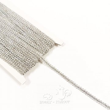 Borta prýmek š. 7 mm stříbrný 1 m