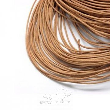 Kůže kulatá tl. 2 mm - hnědá 1 m