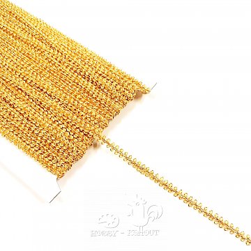 Borta prýmek š. 7 mm zlatý 1 m