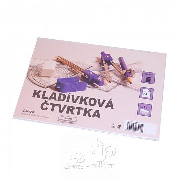 A4 Čtvrtky kladívkové - karton bílý 10 ks 250g /m2