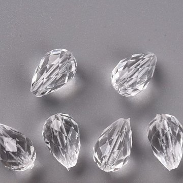 Broušenka plastová kapka 17x11 mm / 1 ks