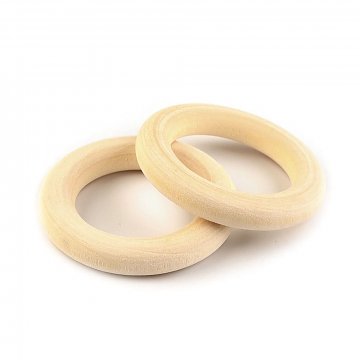 Dřevěný kroužek na macramé pr. 5 cm - 1 ks