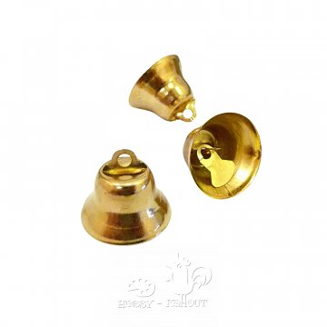 Zvonečky 15 x 8 mm zlaté - 1 ks