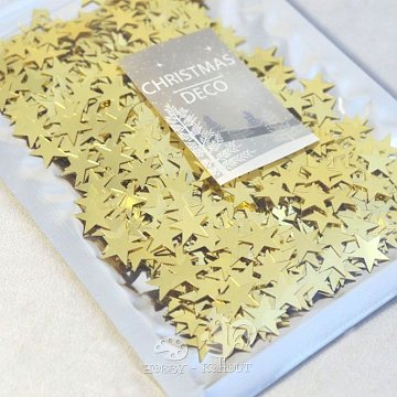 Hvězdičky dekorační 16g sáček zlaté