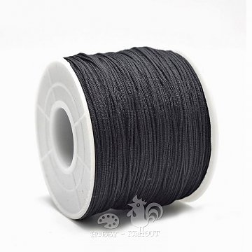 Nylonová šňůrka 1 mm, délka 5 m - černá