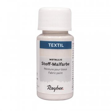Barvy nezažehlovací na textil a sítotisk - metalická bílá 50 ml