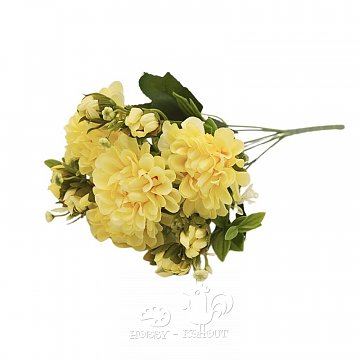 Chryzantéma 7 květů 30 cm - kytice žlutá