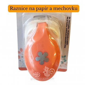 Děrovačka na papír a mechovou gumu - Kytička 1,6 cm