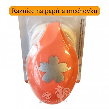 Děrovačka na papír a mechovou gumu - Květ 2,5 cm