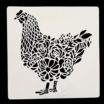 Šablony na malování: slepice 15 x 15 cm
