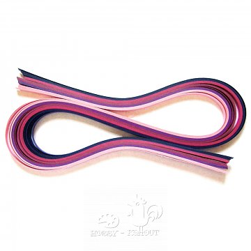 Papírové proužky na Quilling -  růžovo fialová