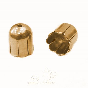 Kaplík 11 mm zlatý - doprodej