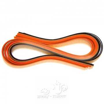 Papírové proužky na Quilling -  oranžovo hnědá