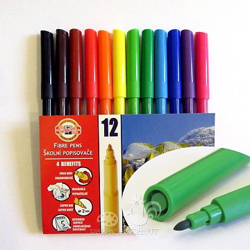 Popisovače fixy školní sada 12 ks