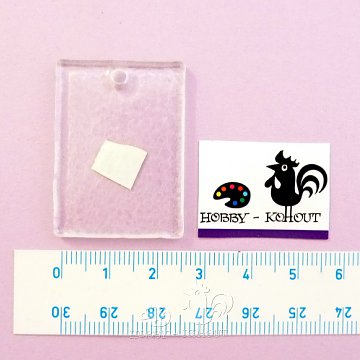 Sklíčka - OBDÉLNÍK široký 2,5 x 3,5 cm