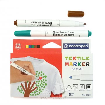 Centropen fixy na textil - sada 6 ks