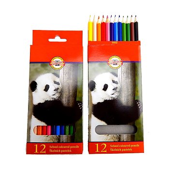Pastelky školní 12 ks Panda