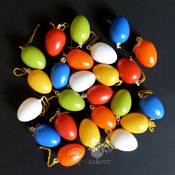 Plastová vajíčka mix barev 4 cm, 24 ks