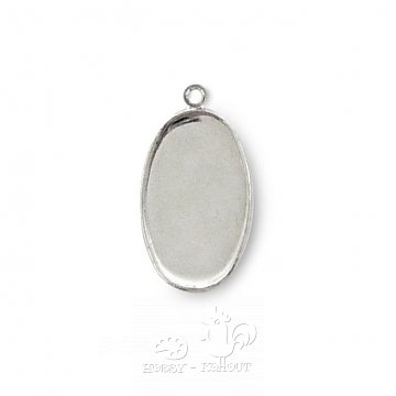 Lůžko kov ovál úzký 24x14mm