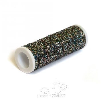 Niť vyšívací metalická hologram 60 m