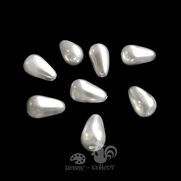 Perličky kapky vel.12x7mm / 8 ks