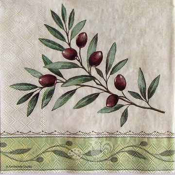 Ubrousek na decoupage - vzor 2852 olivy