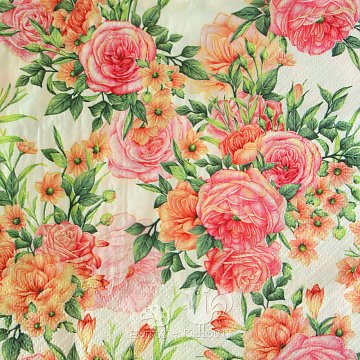 Ubrousek na decoupage - vzor 0208 růže