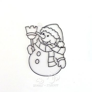 Plastová předloha sněhulák