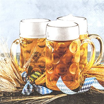 Ubrousek na decoupage - vzor 3015 pivo