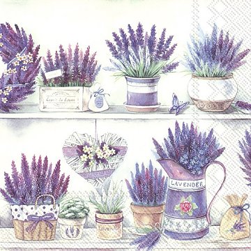 Ubrousek na decoupage - vzor 0110 levandule
