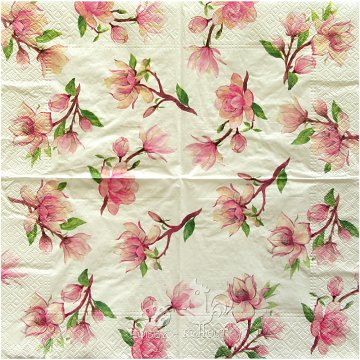 Ubrousek na decoupage - vzor 0704 kvetoucí magnólie
