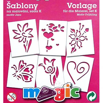 Šablony papírové - 6 ks Jaro
