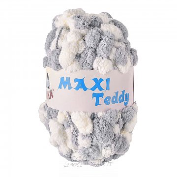 Příze Maxi Teddy - bílošedá
