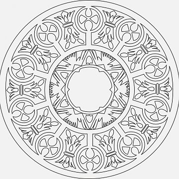 Mandala B 21x21 cm č. 21