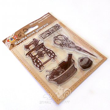 Razítko silikon 7x8cm Šicí stroj