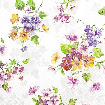 Ubrousek na decoupage - vzor 0701 kytky jemné