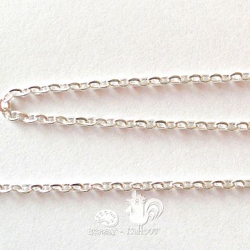 Řetízek bižuterní ovál 3x4 mm stříbrná barva 1 m