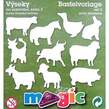 Šablony papírové výseky - 10 ks Domácí zvířata