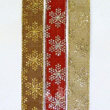Juta stuha vločky š. 40 mm - sort. 1 m